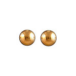 Boucles d'oreilles en plaqu� or boule de 8mm et fermoir poussette