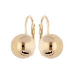 Boucles d'oreille en plaqu� or boule lisse 10mm et fermoir dormeuse