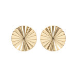 Boucles d'oreille en plaqué or disque ethnique 8 mm et fermoir poussette Boucles d'oreille en plaqué or disque ethnique 8 mm et fermoir poussette