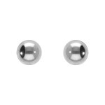Boucles d'oreille tige en acier boule 5mm fermoir à vis et caoutchouc Boucles d'oreille tige en acier boule 5mm fermoir à vis et caoutchouc
