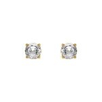 Boucles d'oreille tige en acier doré jaune oxyde 4mm blanc fermoir à vis et caoutchouc Boucles d'oreille tige en acier doré jaune oxyde 4mm blanc fermoir à vis et caoutchouc
