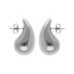Boucles d'oreille tige acier grande goutte (dim 33mm x 18 mm)