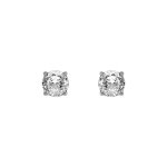 Boucles d'oreille tige en acier oxyde 4mm blanc fermoir à vis et caoutchouc Boucles d'oreille tige en acier oxyde 4mm blanc fermoir à vis et caoutchouc