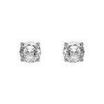 Boucles d'oreille tige en acier oxyde 5mm blanc fermoir à vis et caoutchouc Boucles d'oreille tige en acier oxyde 5mm blanc fermoir à vis et caoutchouc