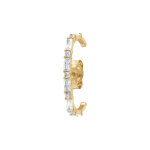 Boucles d'oreille unitaire tige en plaqu or ornes oxydes blancs diffrents sertis aspect piercing 2 ...
