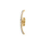 Boucles d'oreille unitaire tige en plaqu or oxydes blancs sertis aspect piercing 2 & 3eme trou