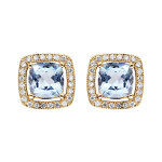 Boucles d'oreille tige en vermeil massif rectangulaire topaze bleue véritable contour d'oxydes blancs ... Boucles d'oreille tige en vermeil massif rectangulaire topaze bleue véritable contour d'oxydes blancs ...