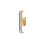 Boucles d'oreille unitaire tige en plaqu or barrette orne d'oxydes blancs sertis aspect piercing 2 ...