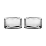 Boutons de manchette en acier rectangulaires lisse  graver