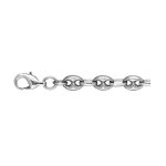 Bracelet en acier chane maille grains de caf largeur 6mm et longueur 21cm