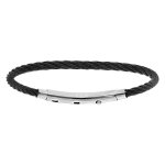 Bracelet en acier pour charms medium homme câble noir et fermoir télescopique 18cm réglable 16 et 17 ... Bracelet en acier pour charms medium homme câble noir et fermoir télescopique 18cm réglable 16 et 17 ...