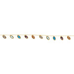 Bracelet en acier dor navette tutti frutti 16 + 3cm