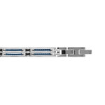 Bracelet en acier double c�ble bleu - 19cm + 1. 5cm r�glable double fermoir