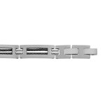 Bracelet en acier avec double c�ble noir 19, 5cm + 1 r�glable double fermoir