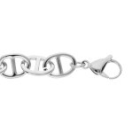 Bracelet en acier grosse maille marine 21, 5cm