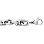 Bracelet en acier grosse maille style gourmette 21cm