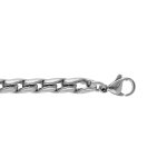 Bracelet en acier maille aspect torsade 5mm, 19 + 2cm