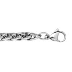 Bracelet en acier maille palmier 6mm longeur 16, 5 + 2, 5cm Bracelet en acier maille palmier 6mm longeur 16, 5 + 2, 5cm