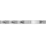 Bracelet en acier maillons lisses et plaque à graver - longuer 20cm + 1, 5cm réglable par double fermoir ... Bracelet en acier maillons lisses et plaque à graver - longuer 20cm + 1, 5cm réglable par double fermoir ...