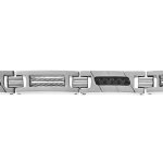 Bracelet en acier m�lange de carbone et c�ble gris 19 + 1, 5cm r�glable double fermoir