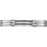 Bracelet en acier plaque idd avec 2 rangs câble gris longueur 20, 5cm réglable Bracelet en acier plaque idd avec 2 rangs câble gris longueur 20, 5cm réglable