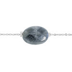 Bracelet en acier cha�ne avec pierre naturelle labradorite (amiti� & intuition) 15 + 3cm