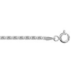 Bracelet en argent chane maille fantaisie en s - longueur 18cm