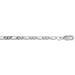 Bracelet en argent chane maille figaro 1 + 2 largeur 3mm et longueur 18cm