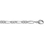 Bracelet en argent chane maille figaro 1 + 2 largeur 4mm et longueur 18cm