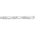 Bracelet en argent chane maille figaro 1 + 2 largeur 5mm et longueur 21cm