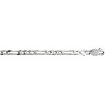 Bracelet en argent chane maille figaro 1 + 3 largeur 3mm et longueur 18cm