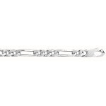 Bracelet en argent chane maille figaro 1 + 3 largeur 5mm et longueur 21cm