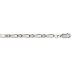 Bracelet en argent chane maille figaro 1 + 1 largeur 3mm et longueur 18cm