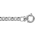 Bracelet en argent chaîne maille jaseron et fermoir bouée - longueur 18, 5cm Bracelet en argent chaîne maille jaseron et fermoir bouée - longueur 18, 5cm