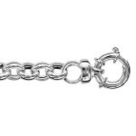Bracelet en argent chaîne maille jaseron et fermoir bouée - longueur 20cm Bracelet en argent chaîne maille jaseron et fermoir bouée - longueur 20cm