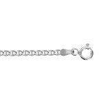 Bracelet en argent chane maille marine lapides - longueur 18cm