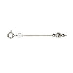 Bracelet en argent chane maille serpent orne de 3 boules pailletes - longueur 18cm
