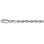 Bracelet en argent cha�ne mailles vrill�es - longueur 18cm