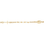 Bracelet en argent doré chapelet boules diamantées - 16 + 4cm Bracelet en argent doré chapelet boules diamantées - 16 + 4cm