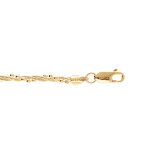 Bracelet en argent dor� triple cha�ne torsade - 18cm