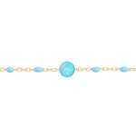 Bracelet en argent et dorure jaune chaîne avec perles de couleur turquoise et pierre hémimorphite véritable ... Bracelet en argent et dorure jaune chaîne avec perles de couleur turquoise et pierre hémimorphite véritable ...