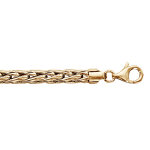 Bracelet en argent et dorure jaune maille palmier 19cm Bracelet en argent et dorure jaune maille palmier 19cm