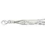 Bracelet en argent plusieurs fils mêlés ornés de petites boules lisses - longueur 19cm Bracelet en argent plusieurs fils mêlés ornés de petites boules lisses - longueur 19cm