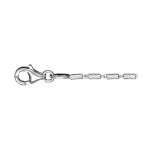 Bracelet en argent maillons en forme de cylindres - longueur 18cm