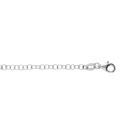 Bracelet en argent rhodi chane maille jaseron longueur 18cm rglable
