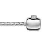 Bracelet en argent rhodi chane tube serpent pour charms - longueur 20cm fermoir haut de gamme