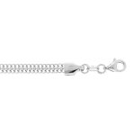 Bracelet en argent rhodié maille serrée large 18cm Bracelet en argent rhodié maille serrée large 18cm