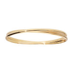 Bracelet demi jonc en plaqu or entrelac 62mm