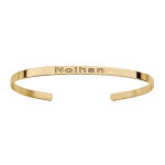 Bracelet esclave en plaqu or jaune ruban fin ouvert  graver