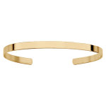 Bracelet esclave en plaqu or jaune ruban large ouvert  graver